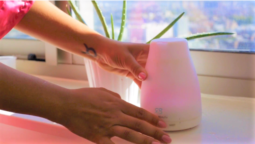 Create a relaxing environment in your home with this Radha Essential Oil Diffuser