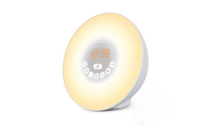 This alarm clock simulates the sunrise so you wake up feeling fresh for the day