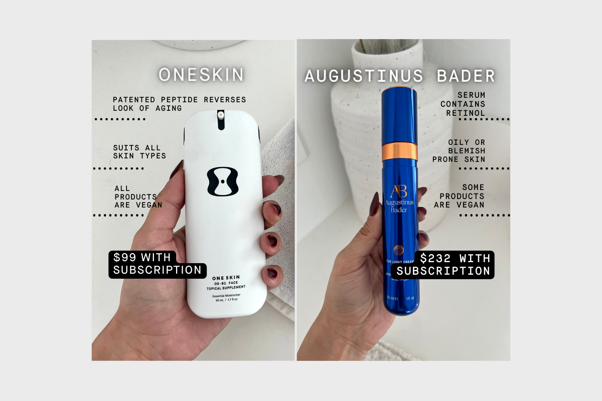 We Compared OneSkin and Augustinus Bader – Here Are Our Thoughts