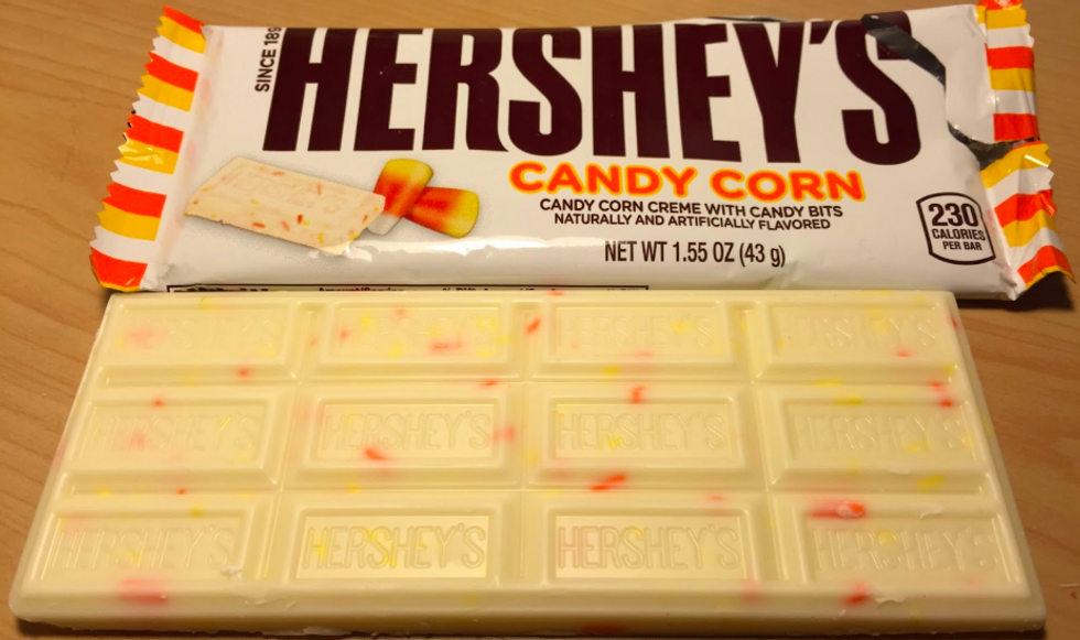 candy corn hersheys bar