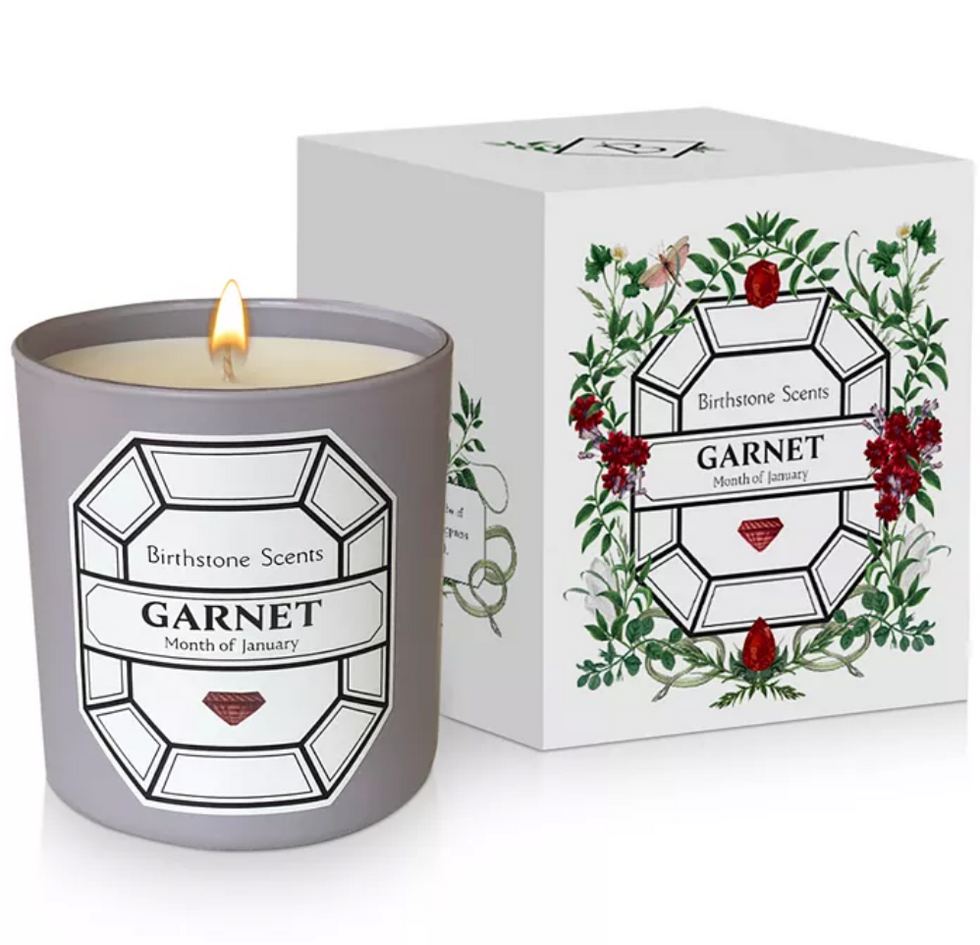 garnet birthstone candle