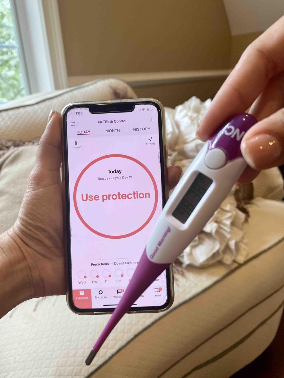 natural cycles app and thermometer