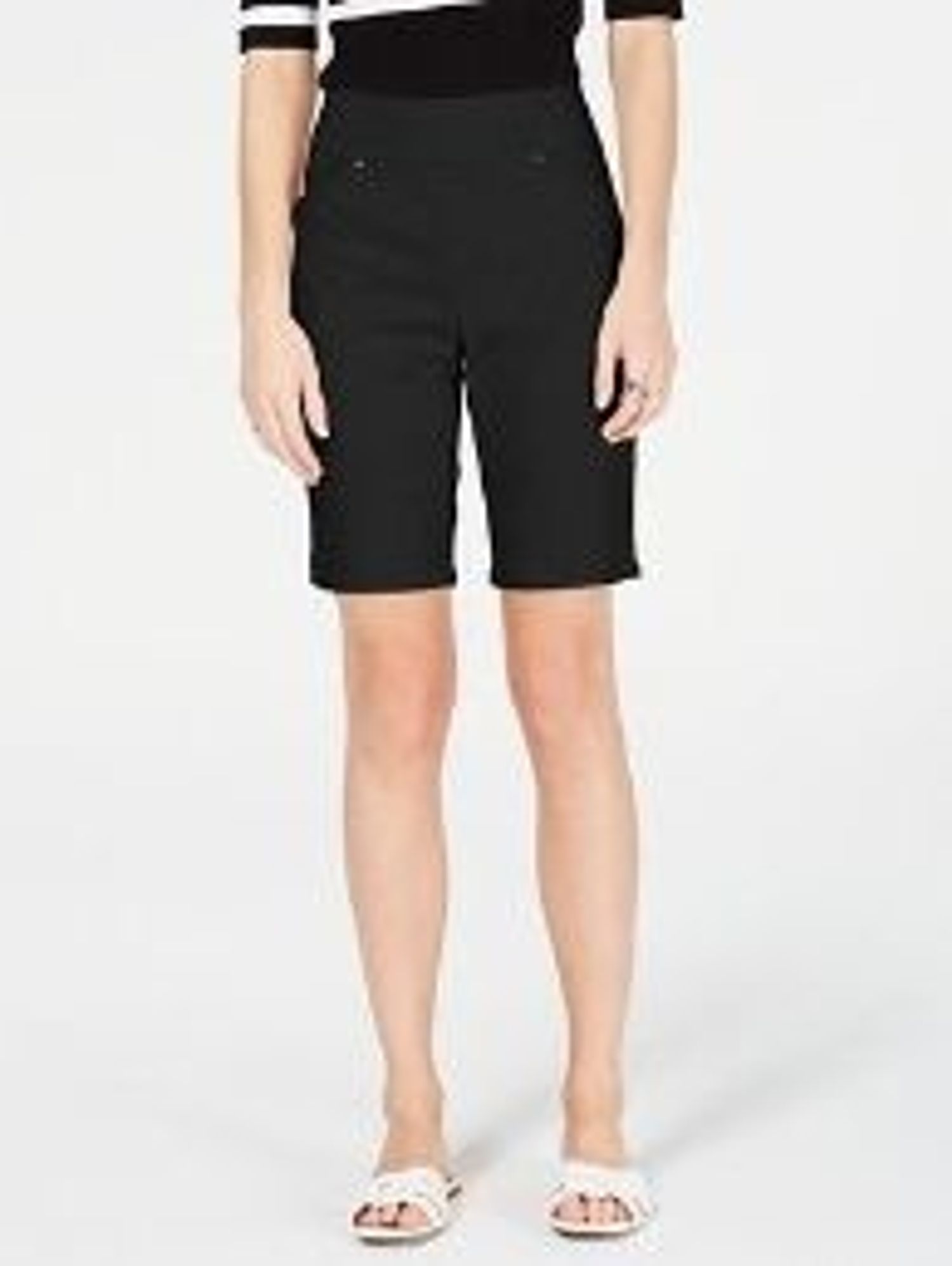 black bermuda shorts