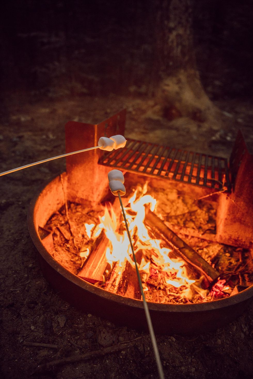 Roasting S'mores when on Getaway trip