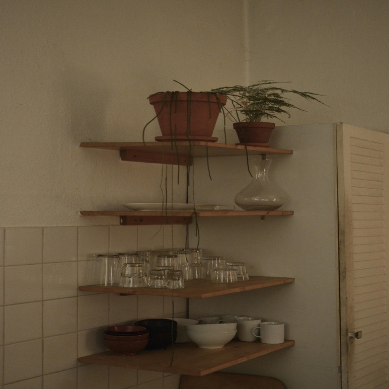 Bamboo shelves